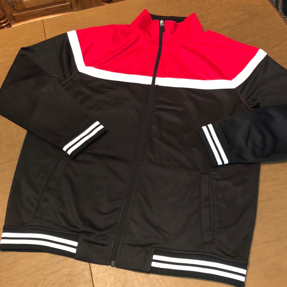 Athletic Works Full Zip Track Warm Up Jacket Sz L